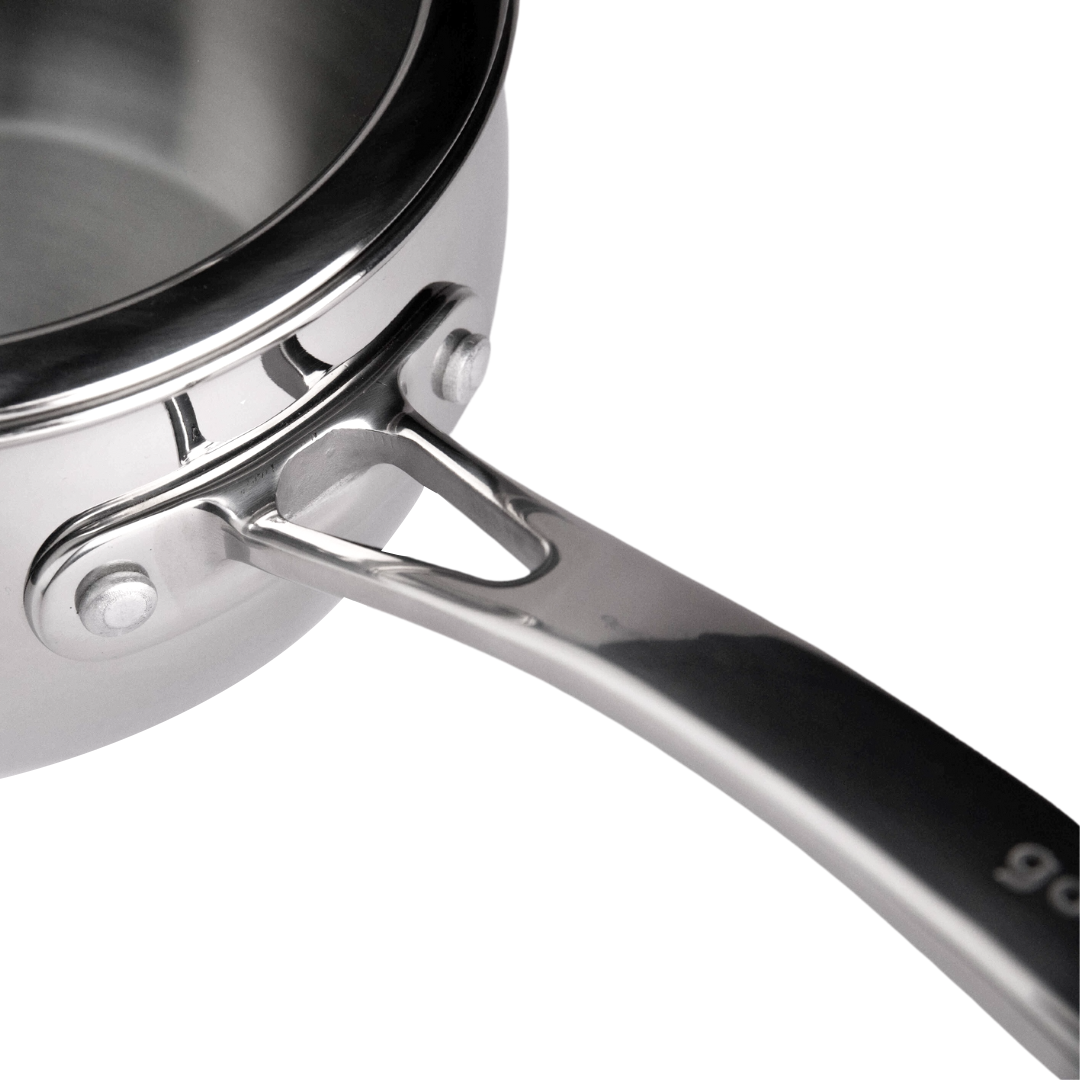 Gobble Impact Bonded Stainless Steel Belly Sauce Pan Sauce Pan diameter with Lid 2 L capacity